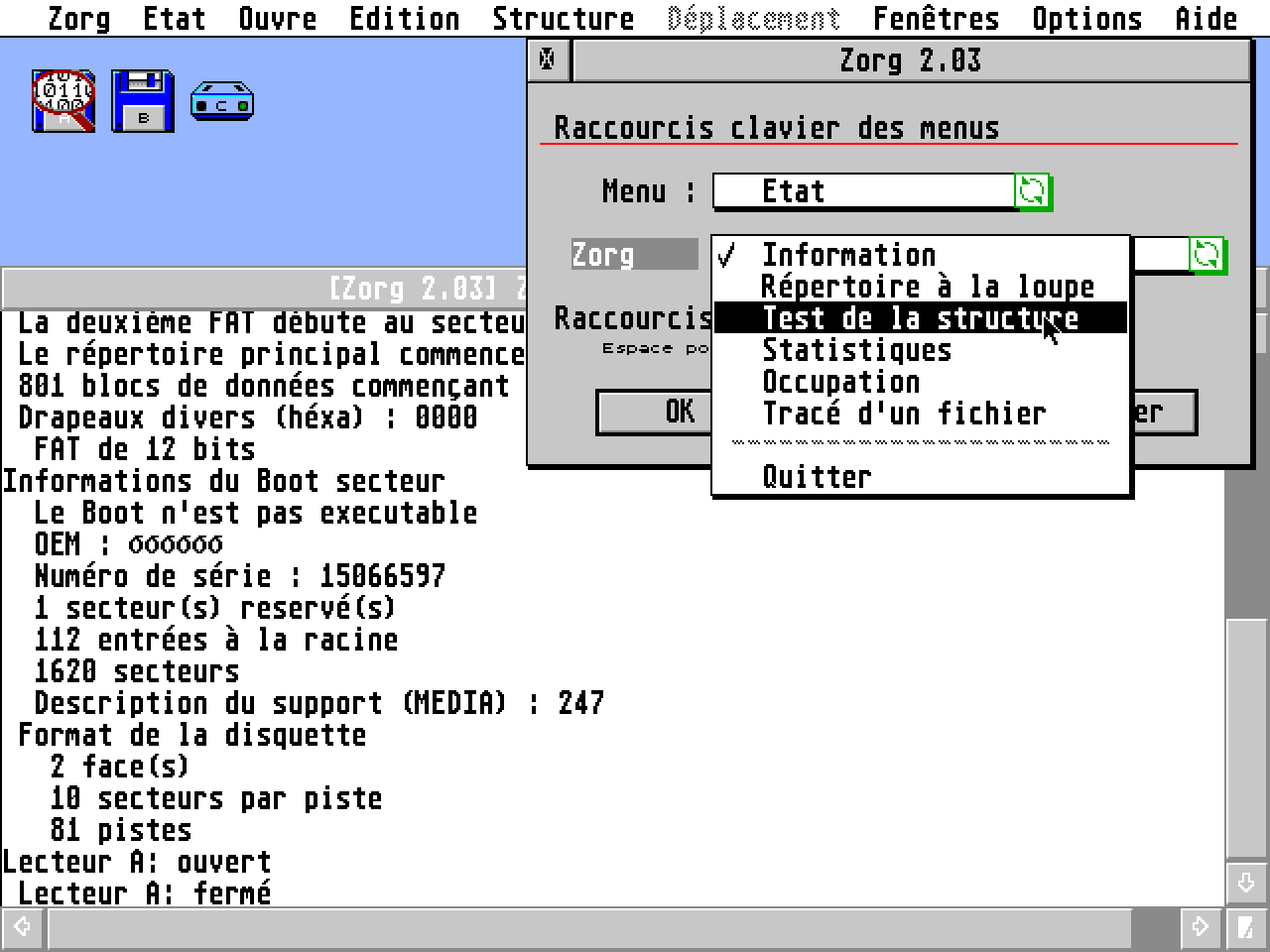 Ze ORGanizer (ZORG) atari screenshot